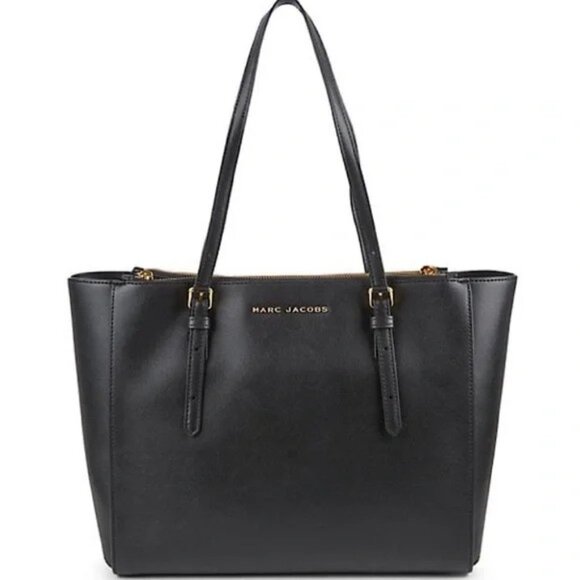 MARC JACOBS Black Leather Commuter Tote Bag - Picture 1 of 15